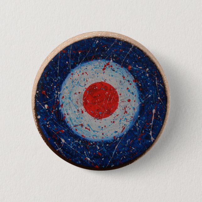 mod scooter boy badge button (Front)