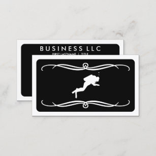 mod scuba diver (color customizable) business card