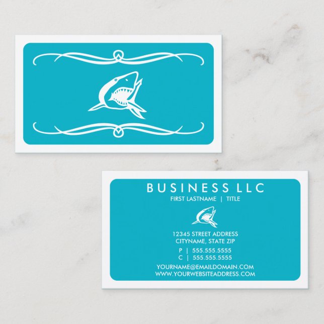 mod shark (color customizable) business card (Front/Back)