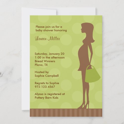 Mod Silhouette Baby Shower Invitations