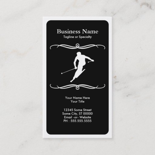 Customizable mod ski business card