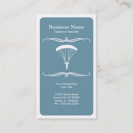 Customizable mod skydiving business card template
