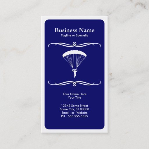 Customizable mod skydiving business card template