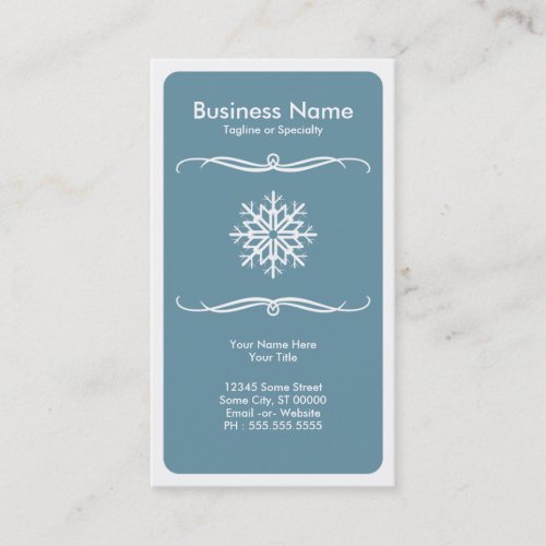 mod snow flake business card