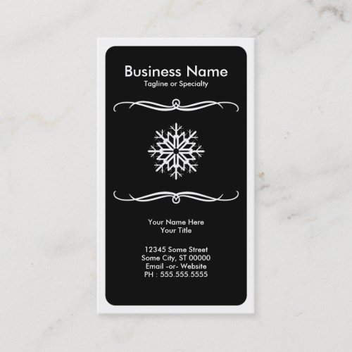 mod snow flake business card