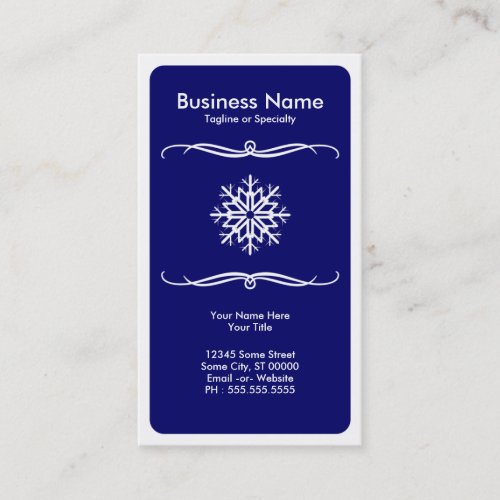 mod snow flake business card