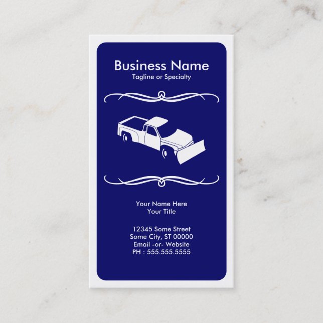 mod snow plow business card (Front)