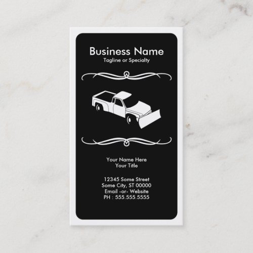 mod snow plow business cards