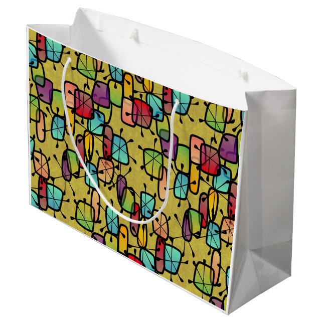Mod Snowflake Gift Bag (Back Angled)