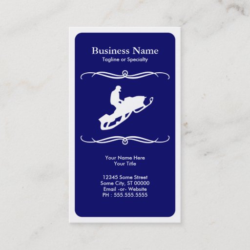 Customizable mod snowmobile business card template