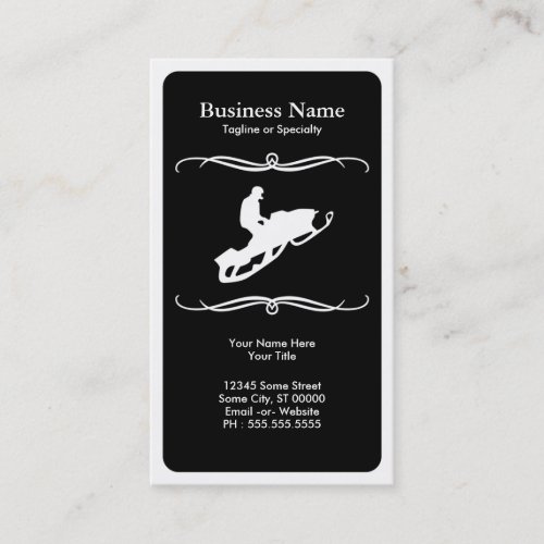 mod snowmobile business card template