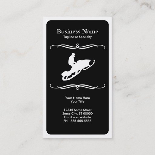 Customizable mod snowmobile business card template