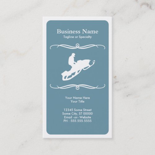 mod snowmobile business card