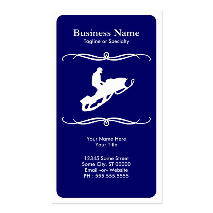 mod snowmobile business card template