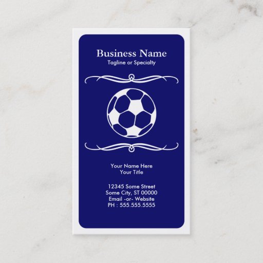 Customizable mod soccer business card