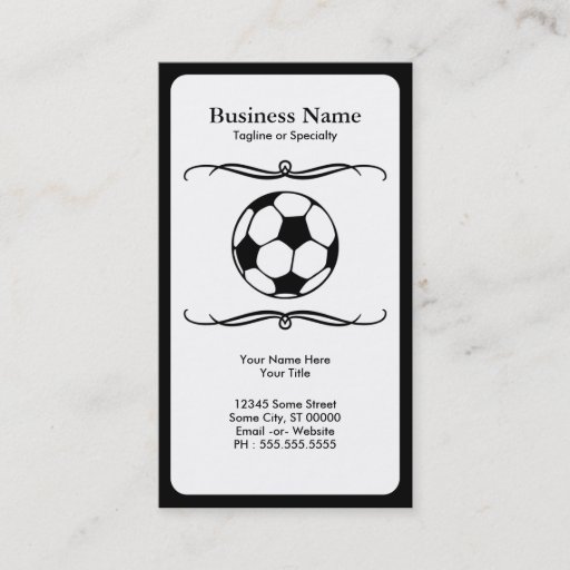 Customizable mod soccer business cards