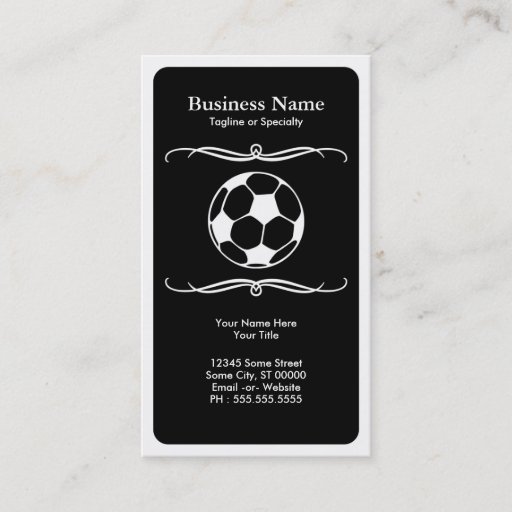 Customizable mod soccer business card templates