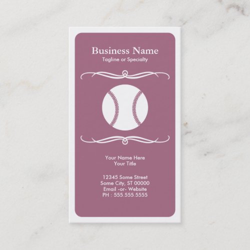 mod softball business card