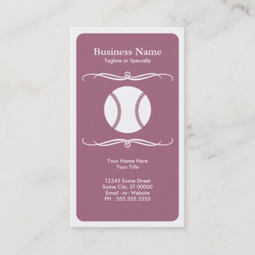 Customizable mod softball business card