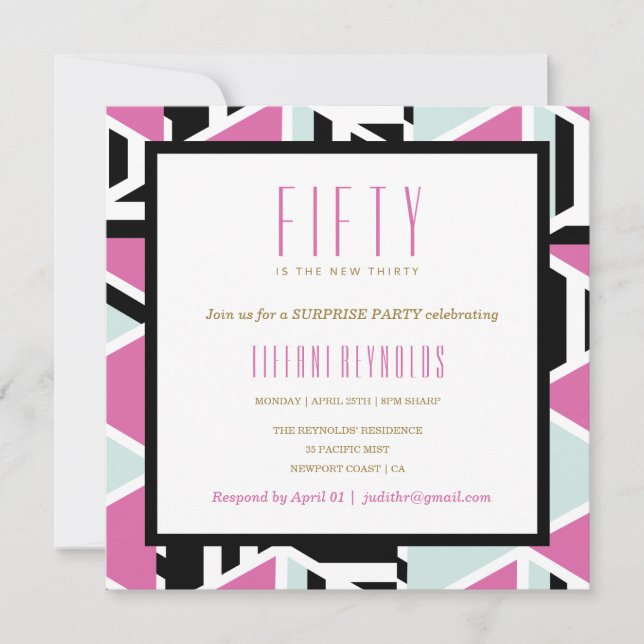 Mod Squad Milestone Birthday Invitation (Front)