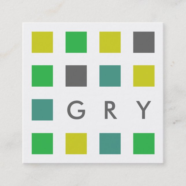 mod squares square business card (Front)