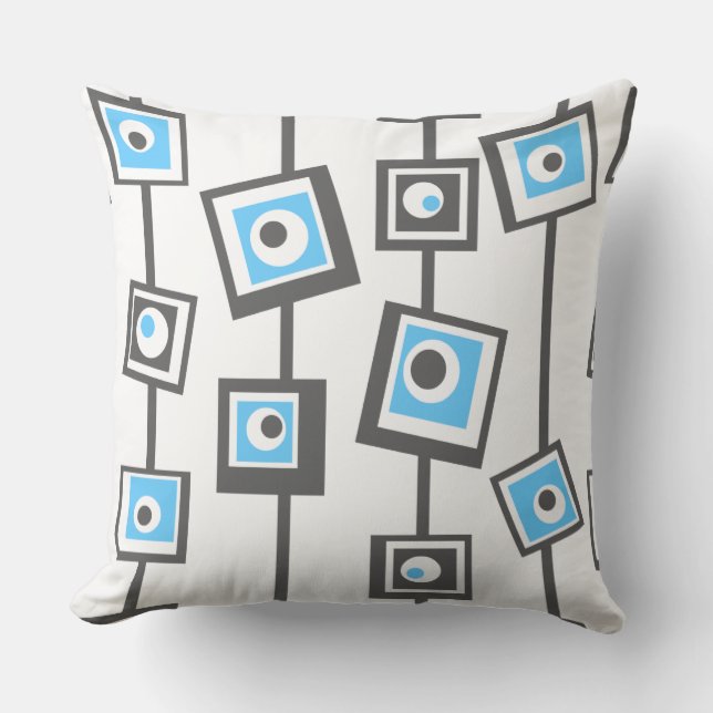 Mod Squares Throw Pillow (Front)