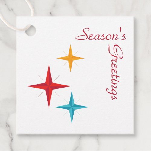 Mod Stars Mid_Century Modern Retro Christmas Gift Favor Tags