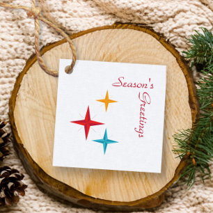 Mod Stars, Mid-Century Modern Retro Christmas Gift Favor Tags