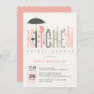 Mod Stock The Kitchen Bridal Shower Party Invite