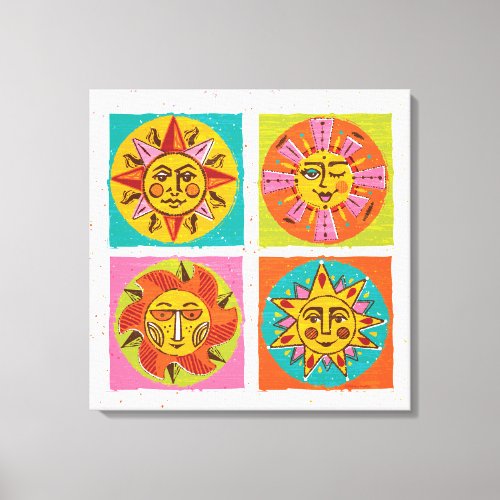 Mod Sun Faces Canvas Wall Art