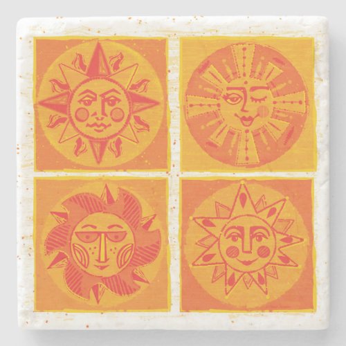 Mod Sun Faces Orange Coaster