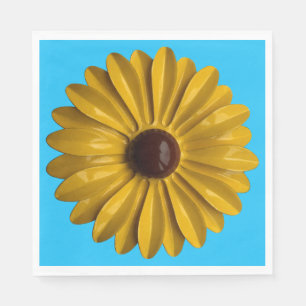 MOD Sunflower Flower Brooch - Floral Summer Garden Napkins