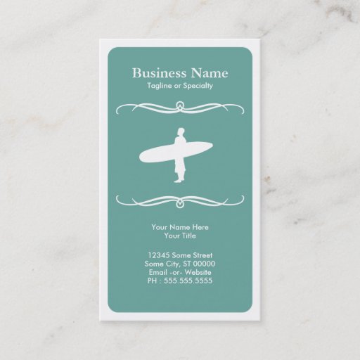 Customizable mod surfing business cards
