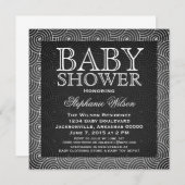 Mod Swirls Baby Shower Invite, Ivory Invitation (Front/Back)