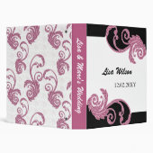 mod swirly pink Wedding Planner binder (Background)