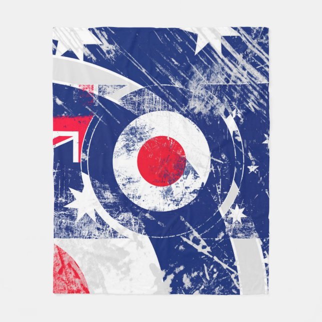 Mod Target Mods Australia Target Grunge Roundel Fleece Blanket (Front)