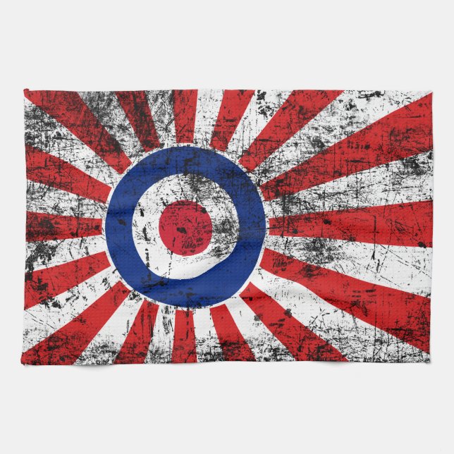 Mod Target Mods Sunburst Target Roundel Kitchen Towel (Horizontal)