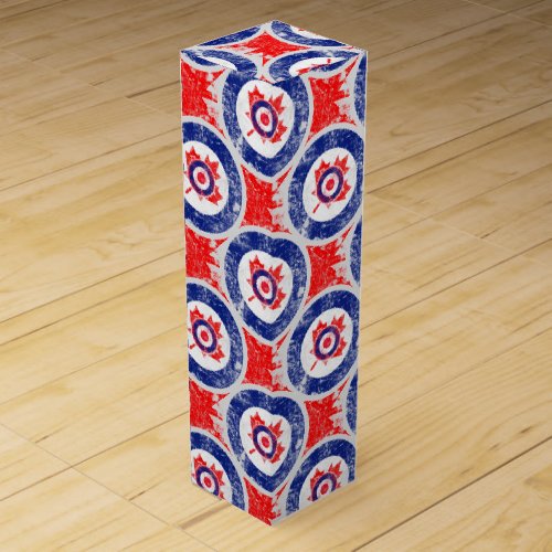 Mod Target Pattern Polka Dots Fashion Roundel Wine Box