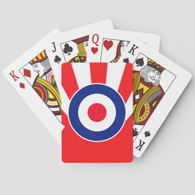 MOD Target Roundel on Burst Japan Poker Cards (Back)