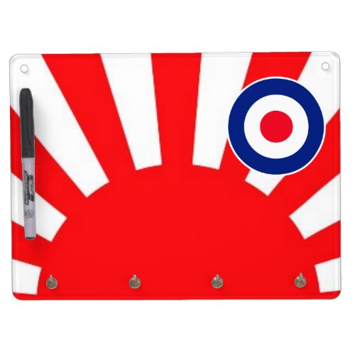 MOD Target Roundel on Sunburst Dry Erase Board With Keychain Holder