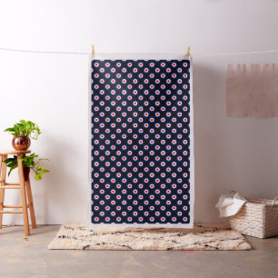 Mod Target Roundel Polka Dots Fashion UK Vintage Fabric