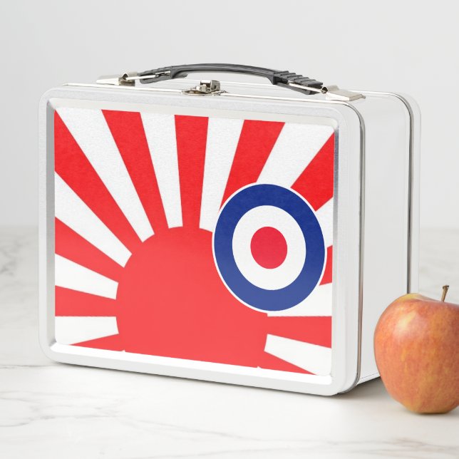 MOD Target Roundel Sunburst Style Metal Lunch Box (In Situ)