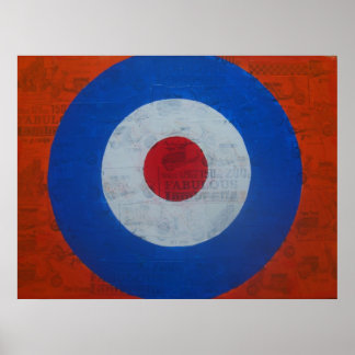 Mod Target with Scooter background Poster
