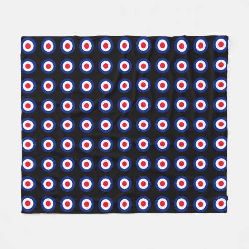 MOD Targets Roundel on Checkers Fleece Blanket