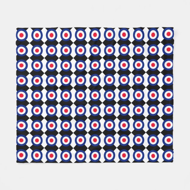 MOD Targets Roundel on Checkers Fleece Blanket (Front (Horizontal))