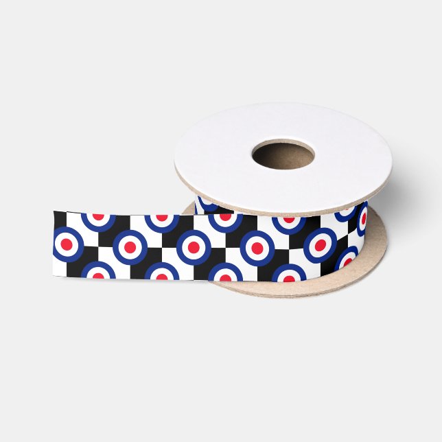 MOD Targets Roundel on Checkers Satin Ribbon (Spool)