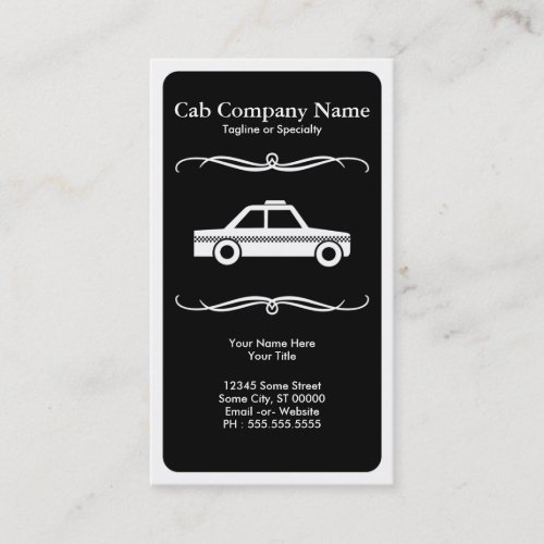 mod taxi cab business card templates