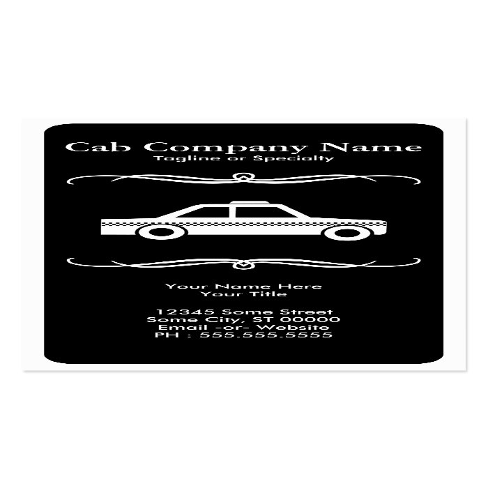 mod taxi cab business card templates