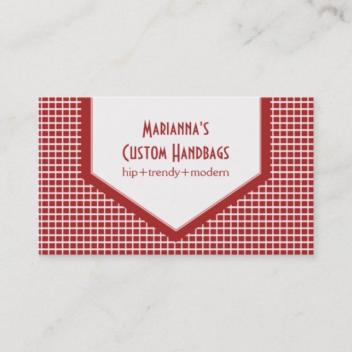Customizable Mod Tiles Business Card, Red