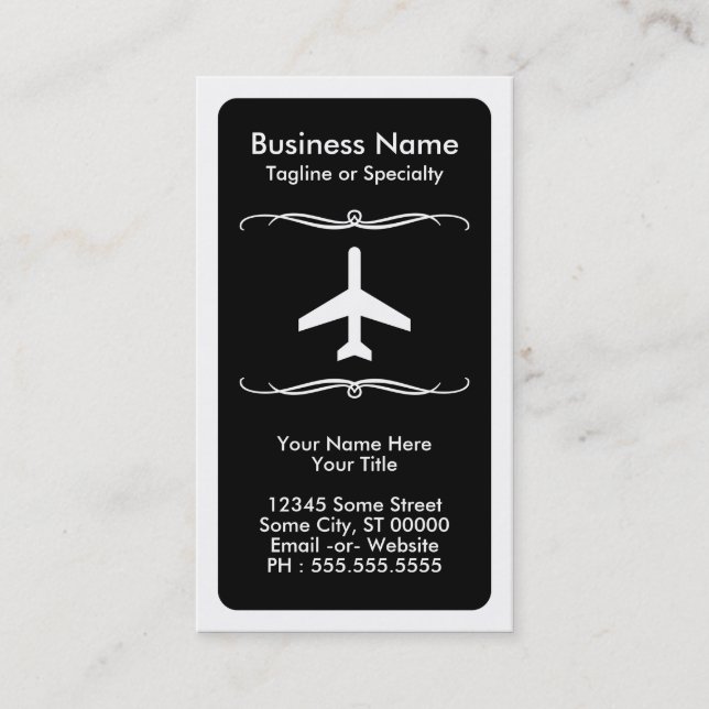 mod travel (color customizable) business card (Front)